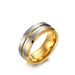 New Steel Ring With Slotted Electric And Silver Sand Surface, Trendy Single Men's Tungsten Gold Jewelry_ipsvogv.com