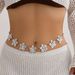Sexy Beach Pearl Flower Waist Sweet Cool Style Metal Body Chain_ipsvogv.com
