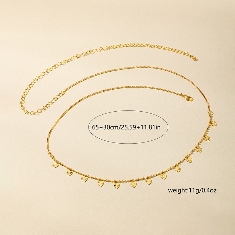 Women's Jewelry Simple And Versatile Fashion Minimalist Tassel Jewelry Metal Chain Love Pendant Women's Waist Chain Navel Ornament_ipsvogv.com