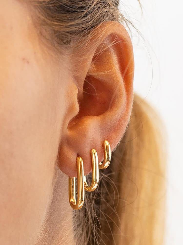 Women’s Jewelry Set Fashion14K Gold Polished Personality Temperament Geometric Earrings New Square Earrings Fashionable And Versatile Earrings_ipsvogv.com