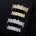 Unisex Jewelry Fashion style vampire fangs personality double zircon braces hip hop men's nightclub special tooth ornamentsHIPHOP tooth_ipsvogv.com