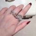 ins Design Niche Style Coldness High-end Fashionable Versatile Flower Full Diamond Exquisite Zircon Ring Women's Opening_ipsvogv.com