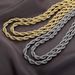Hip Hop Plain 2-8mm Thick Encryption Stainless Steel Fried Dough Twists Color Preserving Electroplating Twisted Rope_ipsvogv.com