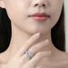 Sterling Silver Ring For Women New Classic Round 3ct Moissanite Diamond Ring Silver Ring Setting High Carbon Diamond Ring_ipsvogv.com
