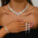 Women’s Jewelry Set Fashion Hot Sale Bridal Jewelry Exquisite And Simple Clavicle Necklace Earrings Set Wedding Dress Accessories_ipsvogv.com