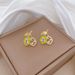 【 Titanium Steel 】 Necklace Earring Light Luxury Full Diamond Fruit Pearl Personalized Temperament Banquet Earrings Set_ipsvogv.com