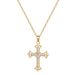 【 】 Cross Light Luxury Charm Gorgeous Full Diamond Necklace Women's Versatile Clavicle Titanium Steel Chain_ipsvogv.com