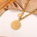 Fashionable Personalized Portrait, Round Brand Titanium Steel Pendant Chain, High-end Temperament, Cold And Simple Style_ipsvogv.com