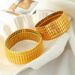 Women's Jewelry Niche Simple Square Checkered Bracelet Titanium Steel Gold Plated Non Fading Metal Cuban Chain Versatile_ipsvogv.com