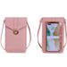 Touch Screen Phone Bag Mini Fashion Versatile Solid Color Leather Shoulder Bag Flap Small Coin Purse_ipsvogv.com