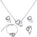 Jewelry accessories creative temperament personality inlaid rhinestone necklace earrings bracelet ring four piece set_ipsvogv.com