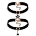 Choker Short Collarbone Chain Collar Women's Strap Neck Accessories Sexy Black Wide Edged Internet Famous Necklace_ipsvogv.com