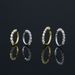 Unisex pierced ear bone studs for women micro inlaid zircon earrings stainless steel screw ball ear studs popular earrings_ipsvogv.com