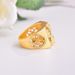 The Same Boutique Men's Domineering From Jindian, Myanmar Sand Gold Golden Copper Plated Hollow Dragon Ring_ipsvogv.com