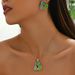 Fashion OL style women's petal earrings, niche drip oil hollow design, long necklace, versatile jewelry set_ipsvogv.com