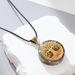 Natural Rainbow Stone Pendant for Men and Women, Hip Hop Style, Personalized Resin Wrap Design, Long Chain Necklace_ipsvogv.com
