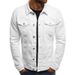 Men's Casual Solid Color Jacket Cardigan Button Cargo Jacket_ipsvogv.com