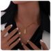 stainless steel gold plated tarot twisted chain necklace female simple personality light luxury pendant jewelry_ipsvogv.com