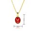 Light Luxury Retro Oval Glue Drop Multi Color Pendant Copper Plated Necklace Niche Design Small Fairy Clavicle Chain_ipsvogv.com