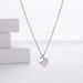 S Sterling Silver Set Stone To Heart Clavicle Chain Qixi Gift Girlfriend Luxury Love Necklace_ipsvogv.com