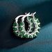 Cao Shi's Fashion Ins Style for Women French Full Set Zircon Lace with U-shaped Earrings_ipsvogv.com
