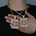 Men's Hip Hop Style "STAY FOCUSED" Zircon Pendant Necklace With Dollar Sign Design - Durable Copper Chain For Casual & Streetwear_ipsvogv.com