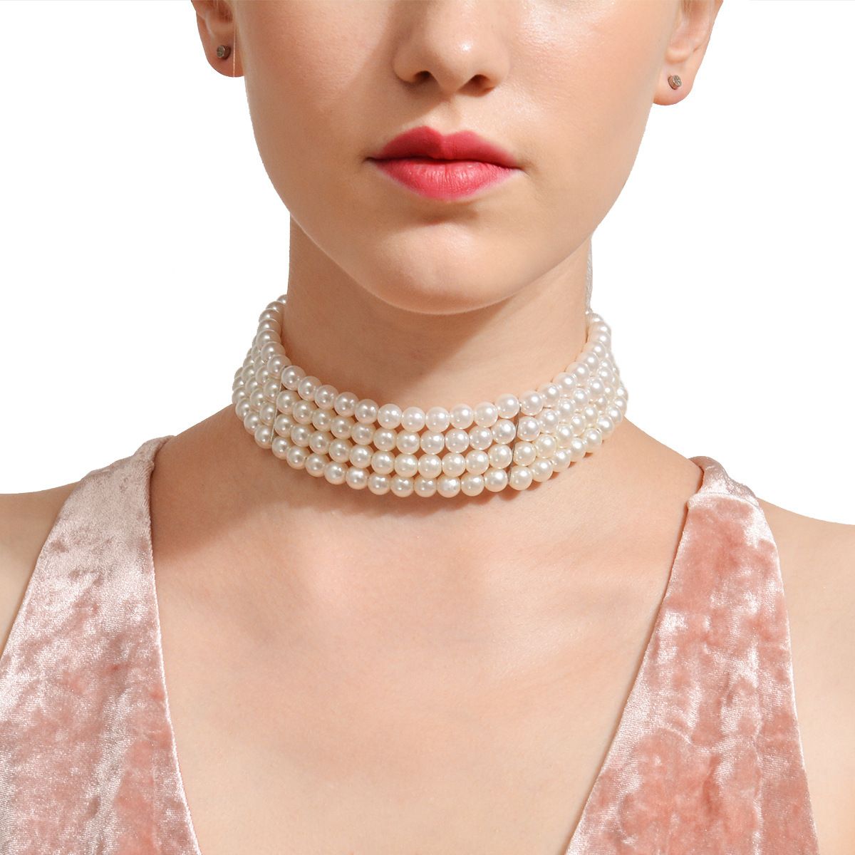 Fashion Street Photography Popular Handmade Multi Layer Pearl Necklaces Neck Accessories Female_ipsvogv.com