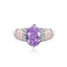 New Elliptical High Carbon Diamond Ice Flower Cut For Women With Rubber Powder Fritillaria Premium Red Open Ring_ipsvogv.com