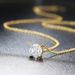 Unisex zircon two color electroplating four claw round necklace for women all match accessories_ipsvogv.com