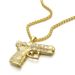 Unisex Gun Pendant Diamond Necklace Number 2 PAC Letter Necklace Men's Exaggerated Hip Hop Pendant_ipsvogv.com
