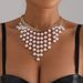 Multi layer long pearl tassel necklace trendy personality letter exaggerated sweater chain clavicle chain_ipsvogv.com