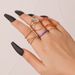 Women’s Jewelry Set Fashion Gold And Silver Love Hug Joint Ring Set Ins Cold Style Alloy Pearl Twist Ring_ipsvogv.com