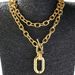 Jewelry Trend, Personality, Aluminum Chain, Multi-layer Ne, Women's Fashion, Geometric Metal Buckle, Collarbone_ipsvogv.com