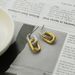 Retro gold and silver contrast brass gold plated temperament earrings high grade metal earrings earrings temperament simple female_ipsvogv.com