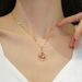 Three 【 】 Rig Flower Light Luxury Baquet Necklace For Female Iteret Celebrity Versatile Clavicle Titaium Steel 【 】_ipsvogv.com
