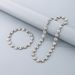 Simple High Grade Stainless Steel Pig Nose Coffee Bean Bracelet Necklace Chain Vacuum Gold Pig Nose Chain Set_ipsvogv.com