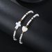 Ins Internet Celebrity Style Handmade String Shell Bead Bracelet Set Shell Cross Love Summer Beach Hand Jewelry Two Piece Set_ipsvogv.com