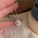 S Pure Silver Niche Heart Letter Pendant Necklace With Lace Design For Couples Sweet Cool Minimalist Style Round Bead_ipsvogv.com