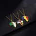 hot selling Africa map stainless steel oil drop necklace men and women fashion flag pendant jewelry_ipsvogv.com