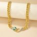 Snake shaped metal chain necklace collarbone chain internet red 2023 new ins hip-hop trendy cool jewelry_ipsvogv.com