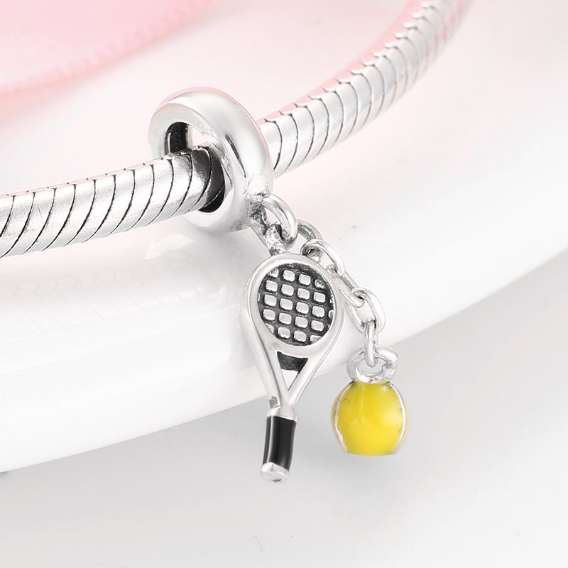 Women's Jewelry Sterling Silver Beaded Pendant Tennis Baseball Ski Skates Bracelet Diy Accessories Beads_ipsvogv.com