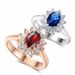 Fashion wedding jewelry Popular red zircon rose gold plated women's ring_ipsvogv.com