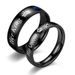 Temperament Versatile Titanium Steel Couple Pair Crown Herking His Queen Zircon Ring_ipsvogv.com