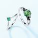 Geometric Natural Water Grass Agate Stacking Ring S925 Silver Inlaid Green Moss Stone Couple Ring_ipsvogv.com