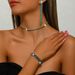 Women’s Jewelry Set Fashion Fashion Simple Restraint Necklace Hot Sale Full Diamond Claw Chain Elastic Bracelet Earring Necklace Four Piece Set_ipsvogv.com