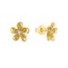 Two piece S925 sterling silver electroplated 14k gold peach blossom pendant necklace jewelry set_ipsvogv.com