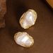 Silver Needle Fashionable Exaggerated Baroque Alien Pearl With A Cold And Cool Style, High End Earrings_ipsvogv.com
