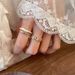 French Trend, Minimalist Style, Double-layer Women's Fashion Temperament, Geometric Irregular Opening, Index Finger_ipsvogv.com
