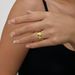 Gold Leaf Texture Irregular Open For Women Ins Cold Style Fashion Versatile Ring_ipsvogv.com