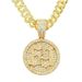 Personalized and trendy digital round card full diamond three-dimensional pendant, Cuban necklace, nightclub street_ipsvogv.com